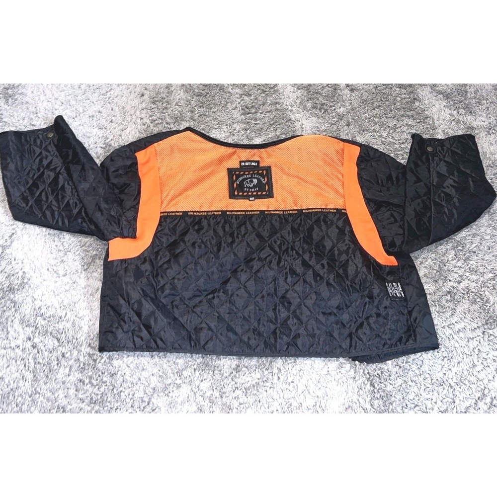 Milwaukee Leather Long Sleeve Zip Black orange Mens 3XL Zip-Out Liner‎ ONLY